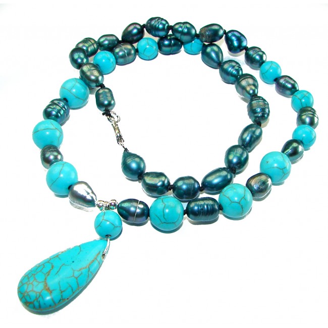 Arizona Dream Genuine Turquoise .925 Sterling Silver handmade handcrafted Necklace