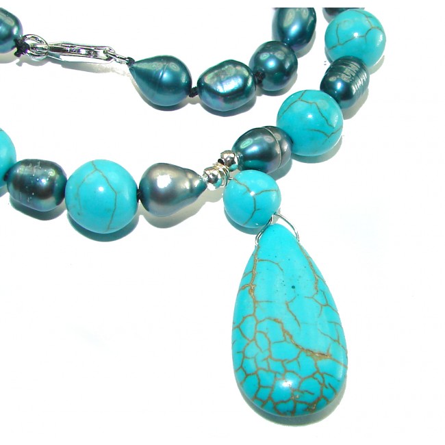 Arizona Dream Genuine Turquoise .925 Sterling Silver handmade handcrafted Necklace