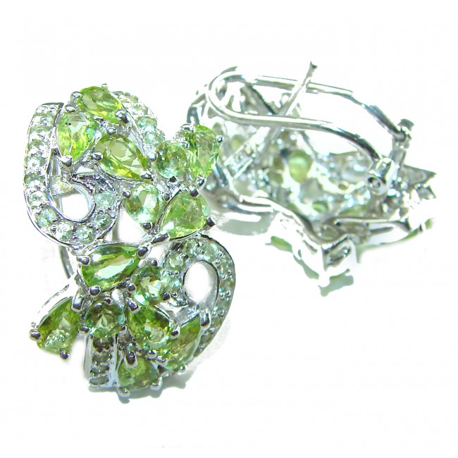 Marigolds authentic Peridot .925 Sterling Silver handcrafted earrings