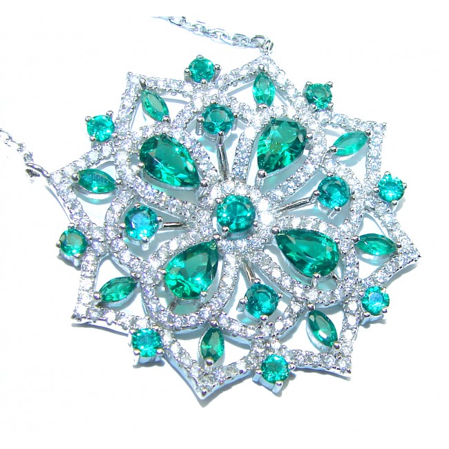 Luxurious Chrome Diopside .925 Sterling Silver handmade Necklace