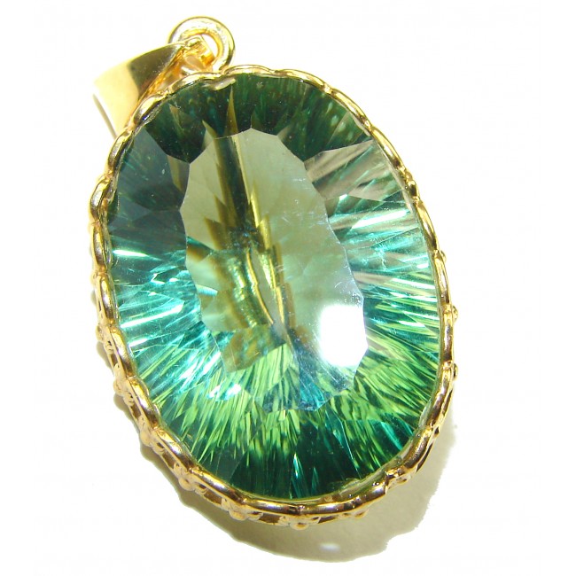 Green Ivy Green Amethyst - Prasolite 14K Gold .925 Sterling Silver handcrafted pendant