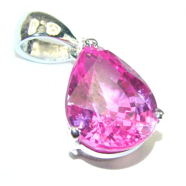 Scarlett - A Spark of Sweetness Hot Pink Topaz .925 Sterling Silver handcrafted pendant