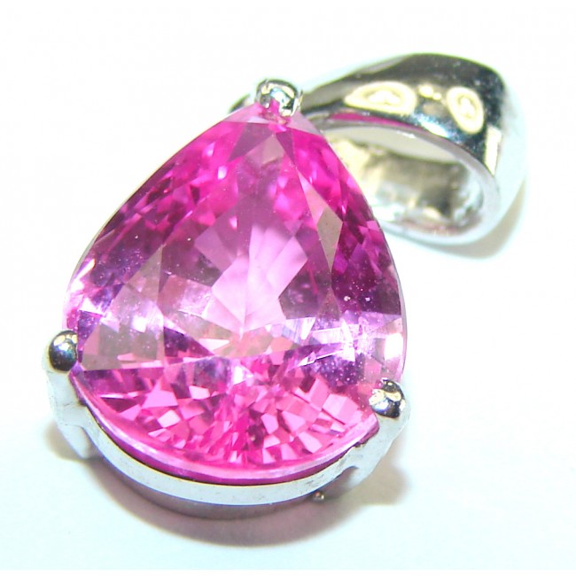 Scarlett - A Spark of Sweetness Hot Pink Topaz .925 Sterling Silver handcrafted pendant