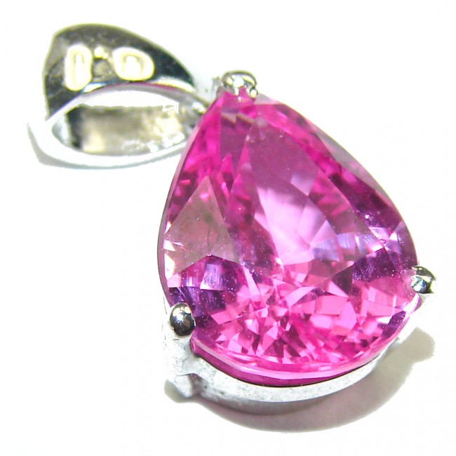 Scarlett - A Spark of Sweetness Hot Pink Topaz .925 Sterling Silver handcrafted pendant