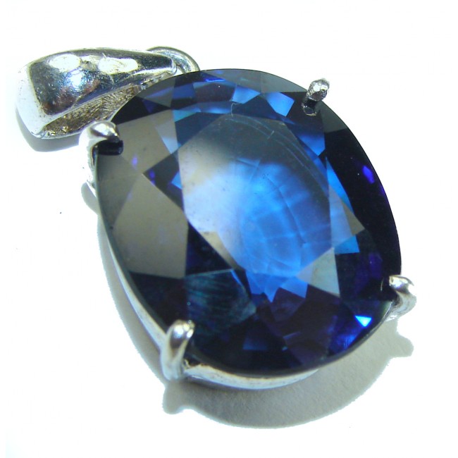 22.5 carat Precious London Blue Topaz .925 Sterling Silver handmade Pendant