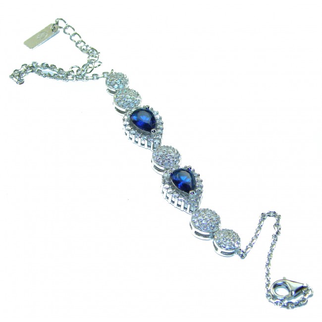 Endless Love Sapphire .925 Sterling Silver handcrafted Bracelet