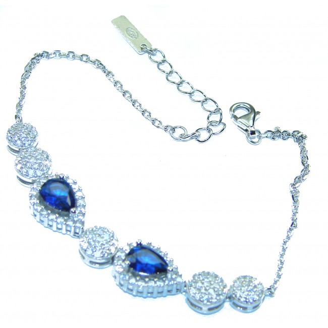 Endless Love Sapphire .925 Sterling Silver handcrafted Bracelet