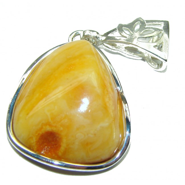 Butterscotch Baltic Amber .925 Sterling Silver handmade Pendant