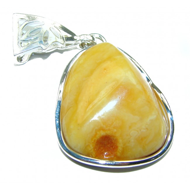 Butterscotch Baltic Amber .925 Sterling Silver handmade Pendant