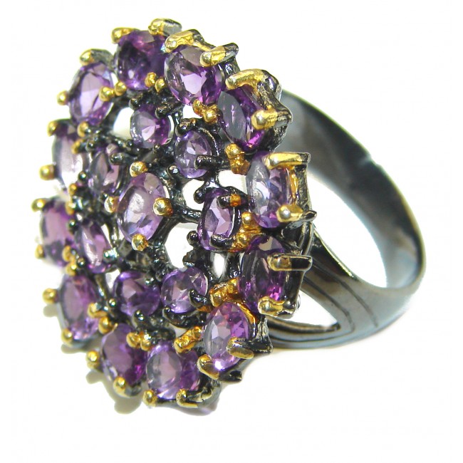 Spectacular Amethyst .925 Sterling Silver Handcrafted Ring size 7 3/4