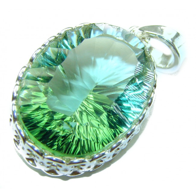 Green Ivy Green Amethyst - Prasolite .925 Sterling Silver handcrafted pendant