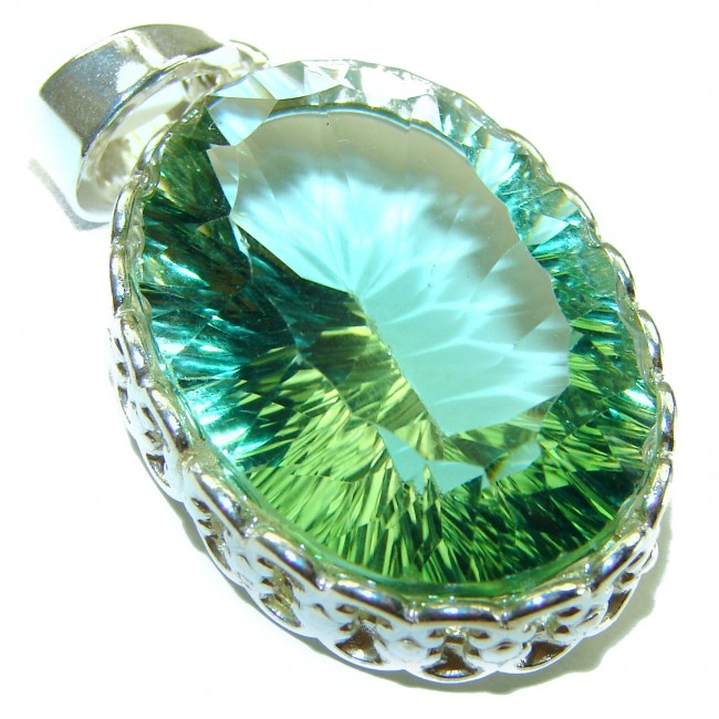 Green Ivy Green Amethyst - Prasolite .925 Sterling Silver handcrafted pendant