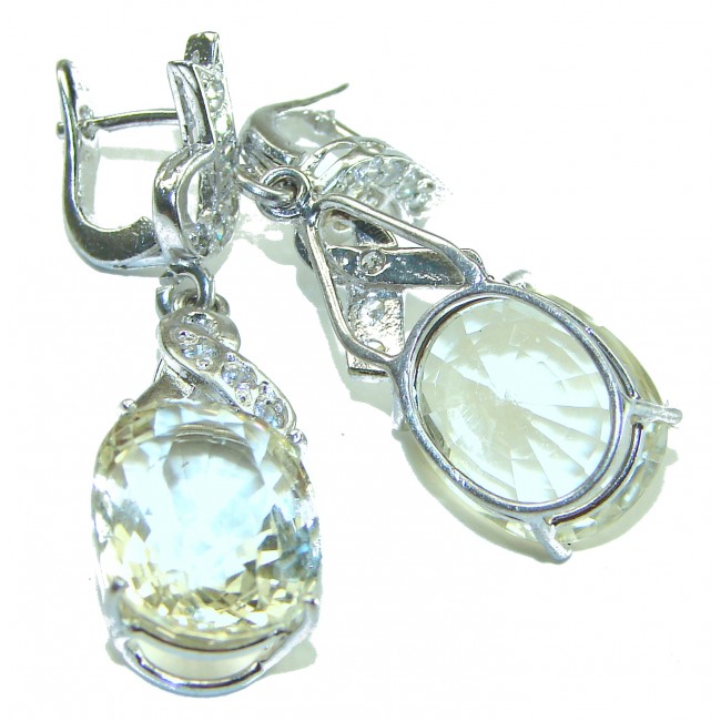 Summer Breeze 10.2 carat Citrine .925 Sterling Silver handmade Earrings