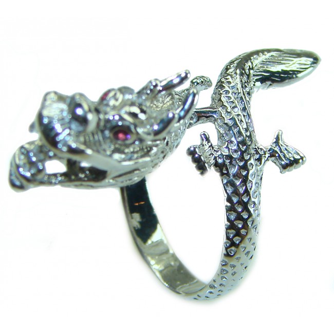 Dragon . 925 Sterling Silver Ring s. 7 1/4