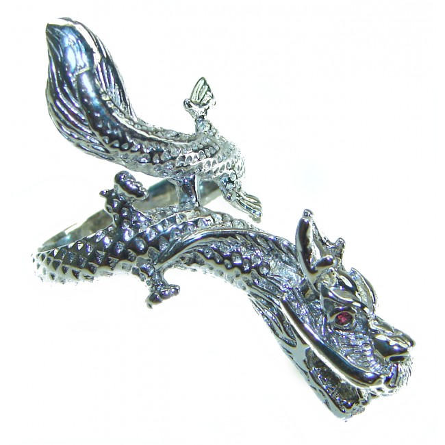 Dragon . 925 Sterling Silver Ring s. 7 1/4