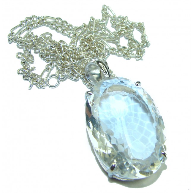 Exclusive White Topaz .925 Sterling Silver handcrafted necklace