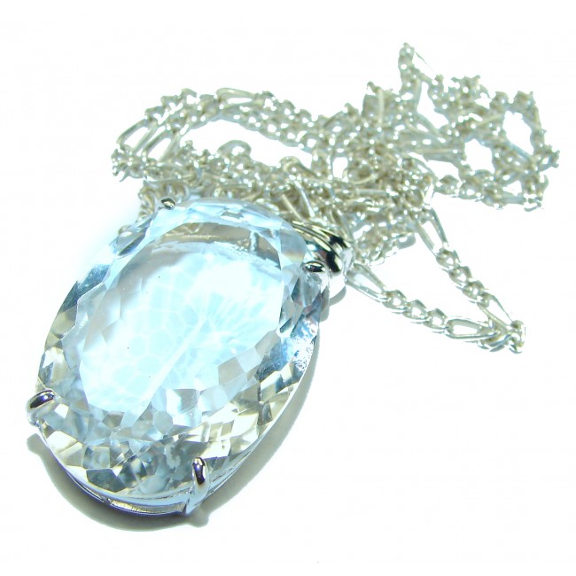 Exclusive White Topaz .925 Sterling Silver handcrafted necklace