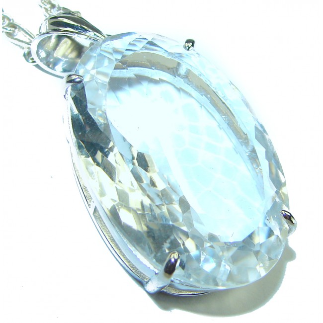 Exclusive White Topaz .925 Sterling Silver handcrafted necklace