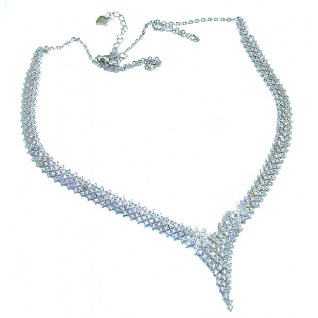 Exclusive White Topaz .925 Sterling Silver handcrafted necklace