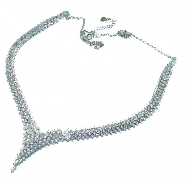 Exclusive White Topaz .925 Sterling Silver handcrafted necklace