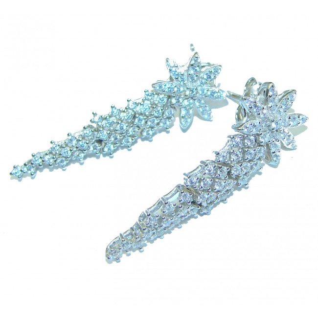 Exclusive White Topaz .925 Sterling Silver .925 Sterling Silver handcrafted Earrings