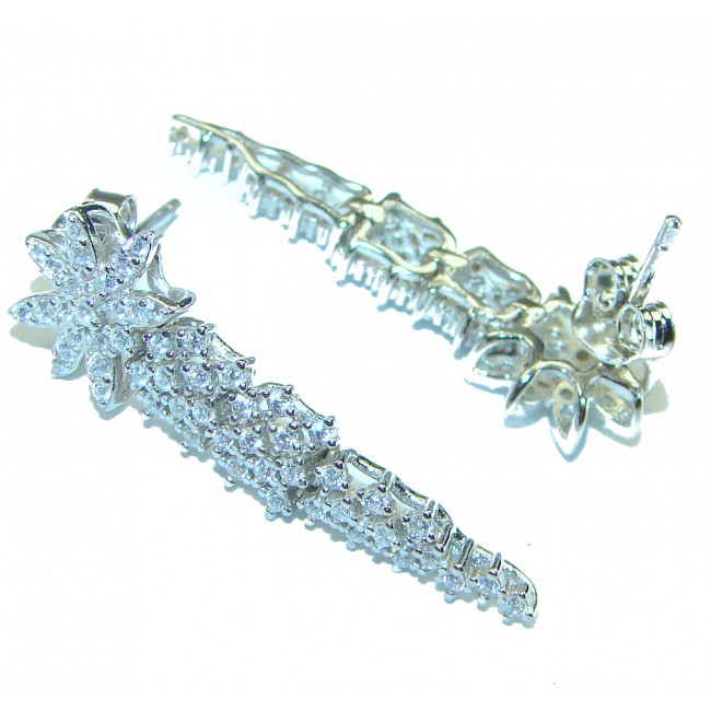 Exclusive White Topaz .925 Sterling Silver .925 Sterling Silver handcrafted Earrings