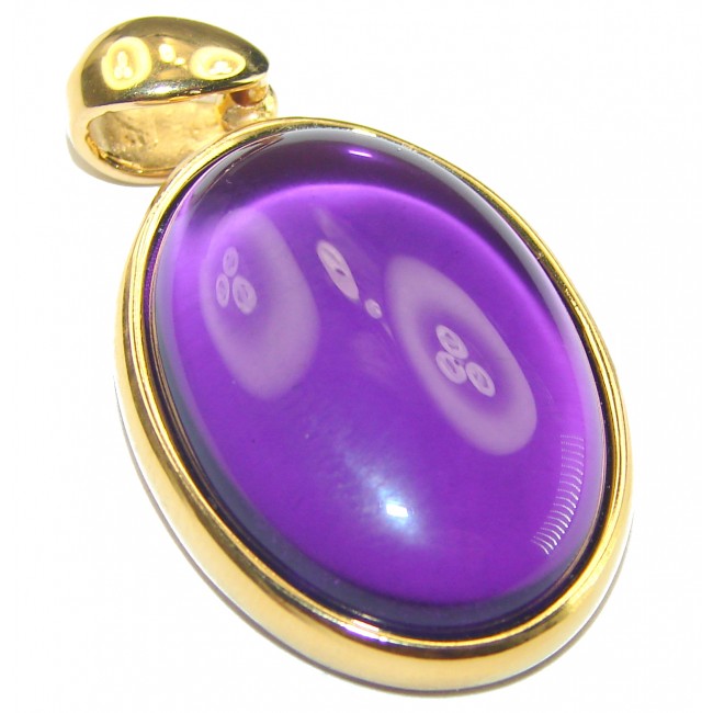 Vintage Design Amethyst 14K Gold over .925 Sterling Silver handcrafted Pendant