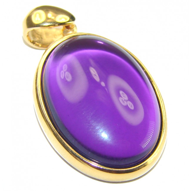 Vintage Design Amethyst 14K Gold over .925 Sterling Silver handcrafted Pendant