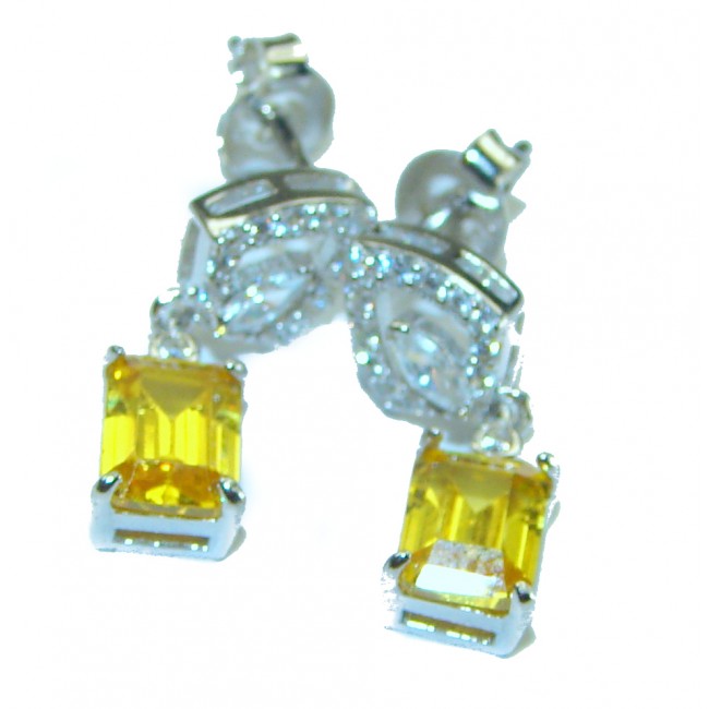 Luxurious Citrine .925 Sterling Silver handmade earrings