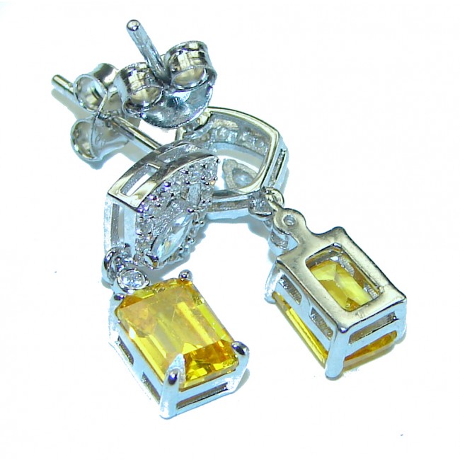 Luxurious Citrine .925 Sterling Silver handmade earrings