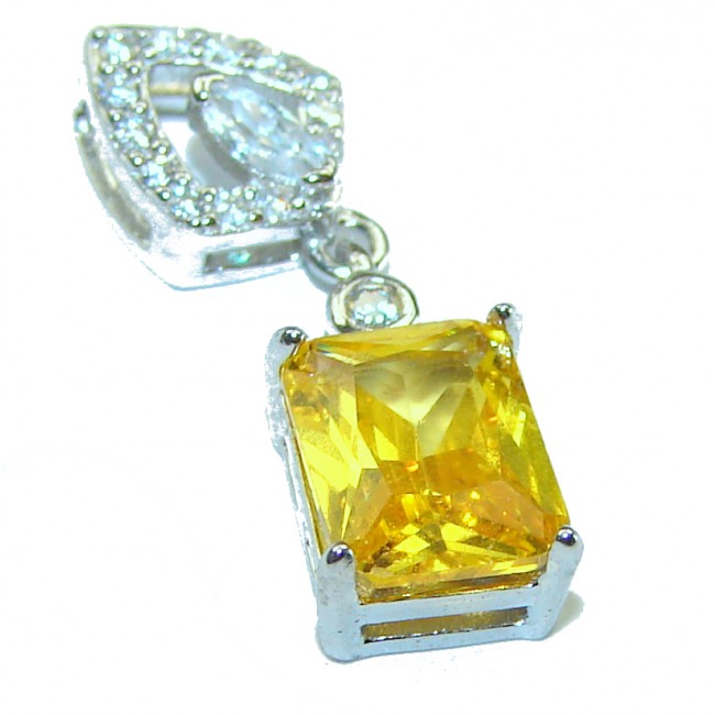 Luxurious Citrine .925 Sterling Silver handmade Pendant