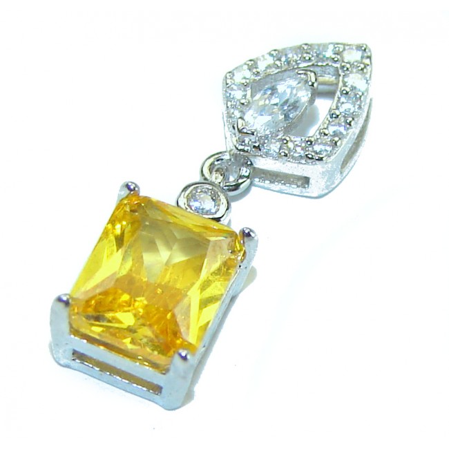 Luxurious Citrine .925 Sterling Silver handmade Pendant