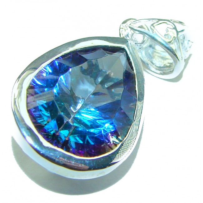 The best quality authentic Mystic Topaz .925 Sterling Silver handcrafted pendant