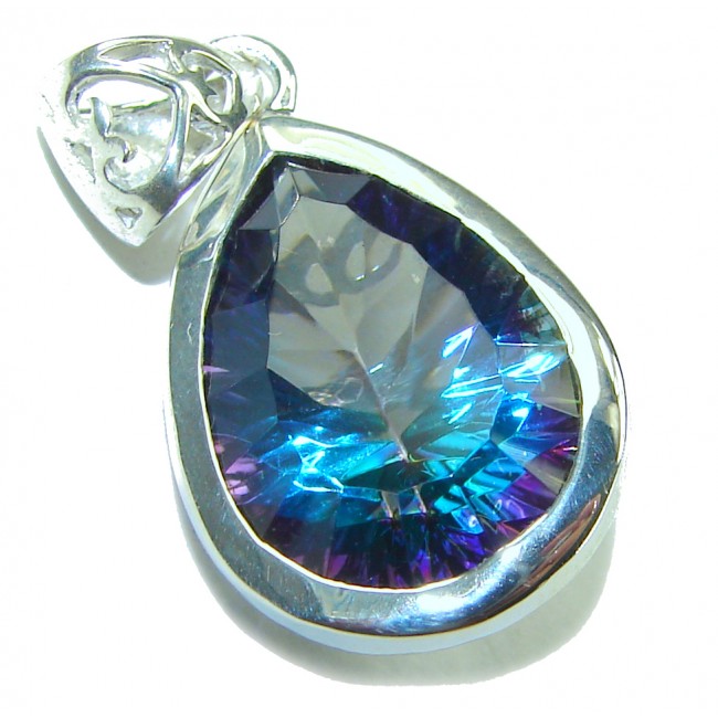 The best quality authentic Mystic Topaz .925 Sterling Silver handcrafted pendant