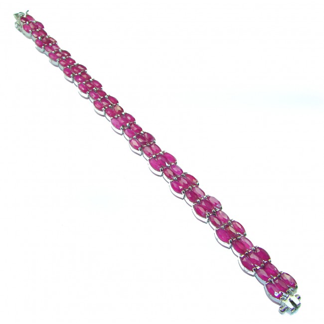 Incredible design authentic Ruby .925 Sterling Silver handmade Bracelet