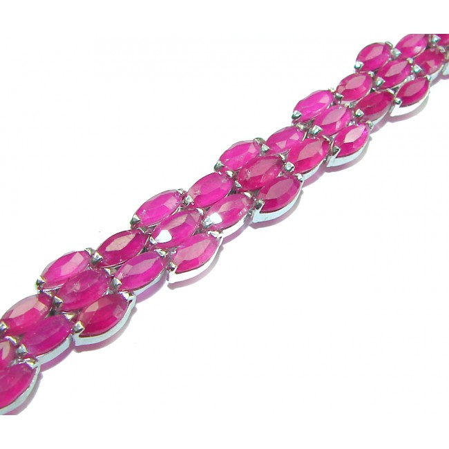 Incredible design authentic Ruby .925 Sterling Silver handmade Bracelet