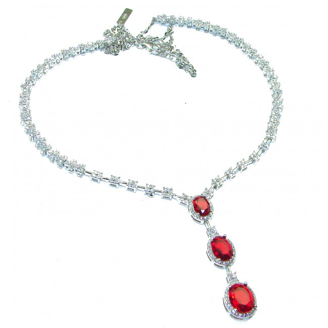 Timeless Treasure Ruby .925 Sterling Silver handcrafted necklace