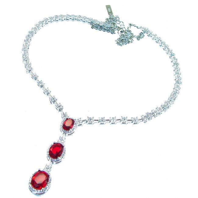 Timeless Treasure Ruby .925 Sterling Silver handcrafted necklace