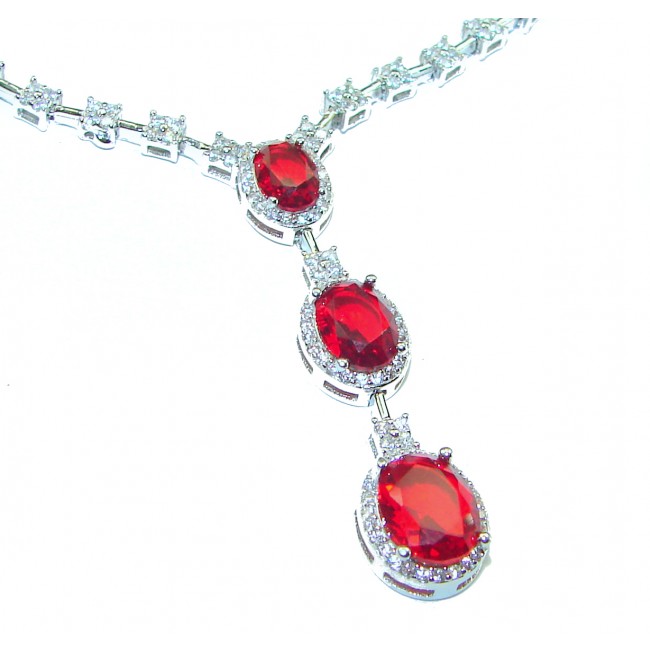 Timeless Treasure Ruby .925 Sterling Silver handcrafted necklace