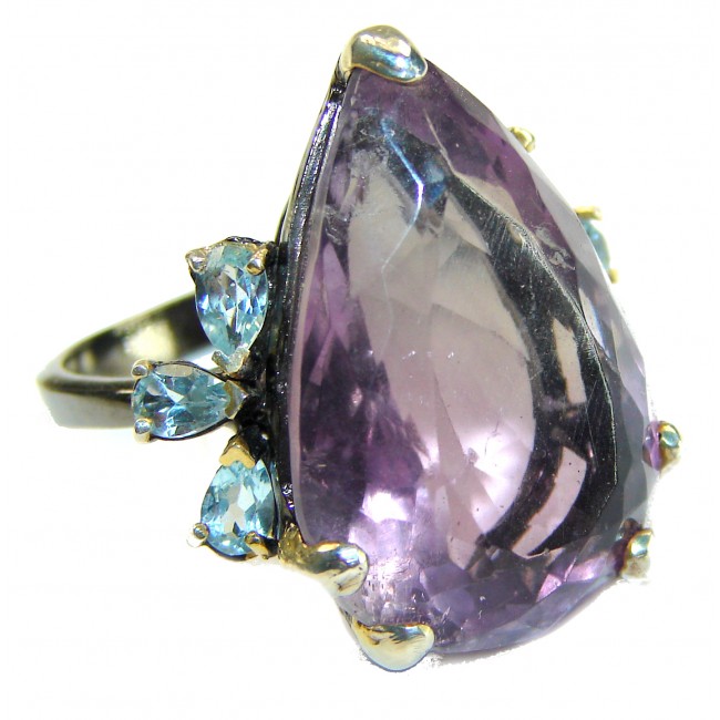 Spectacular Amethyst .925 Sterling Silver Handcrafted Ring size 7 3/4