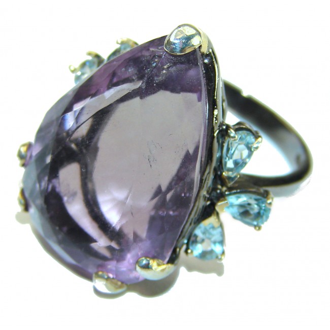 Spectacular Amethyst .925 Sterling Silver Handcrafted Ring size 7 3/4