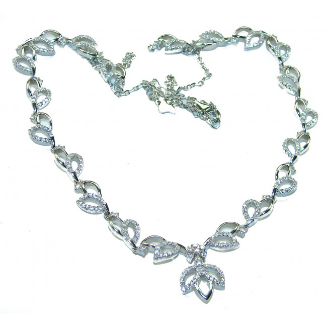 Exclusive White Topaz .925 Sterling Silver necklace