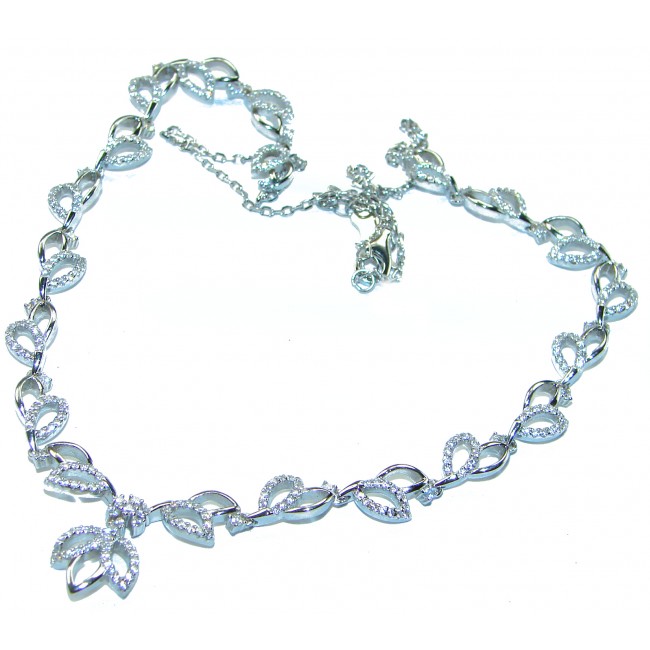 Exclusive White Topaz .925 Sterling Silver necklace