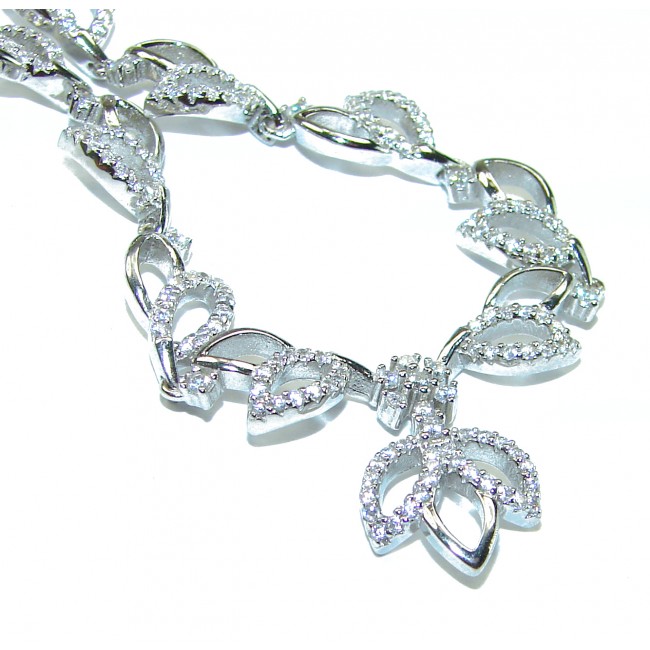 Exclusive White Topaz .925 Sterling Silver necklace