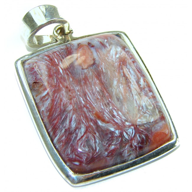 Genuine Pietriefied Wood .925 Sterling Silver handmade pendant