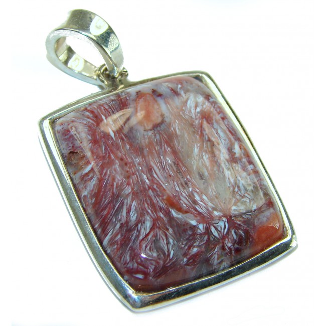 Genuine Pietriefied Wood .925 Sterling Silver handmade pendant