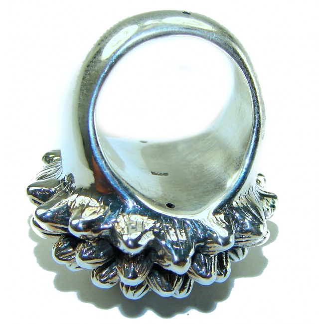 Large Flower Bali made .925 Sterling Silver handcrafted Ring s. 7