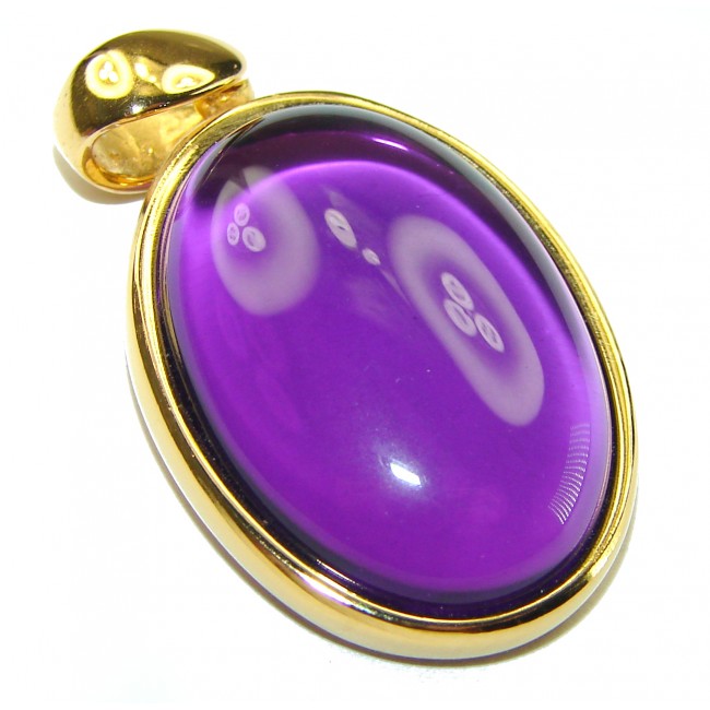 Vintage Design Amethyst 14K Gold over .925 Sterling Silver handcrafted Pendant