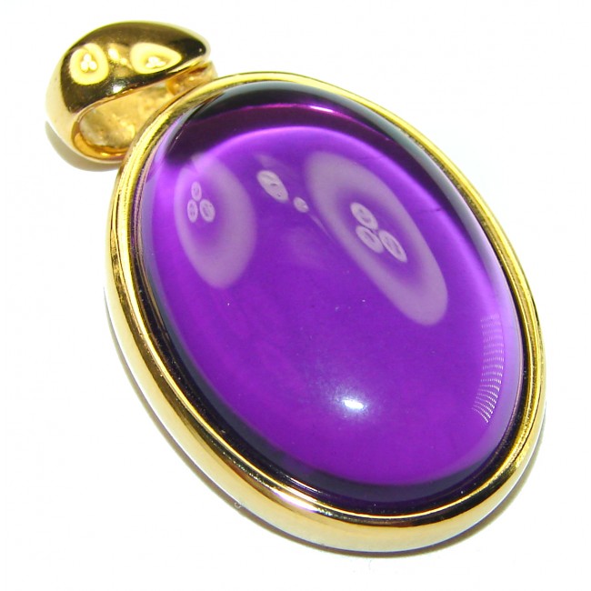 Vintage Design Amethyst 14K Gold over .925 Sterling Silver handcrafted Pendant