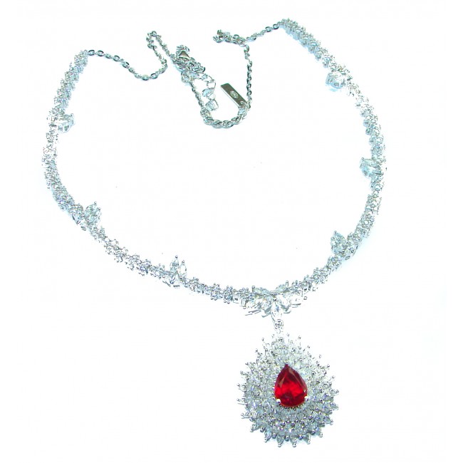 Timeless Treasure Ruby .925 Sterling Silver handcrafted necklace